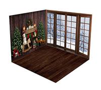 Kate Backdrops Christmas Winter Wood Floor Trees Room Set(8ftx8ft&10ftx8ft&8ftx10ft)