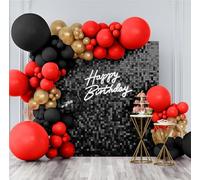 Kate Black Sequin Decoration for Birthday Party Punk Wedding Party Backdrop Luxurious Dinner welcome Backdround Shimmer Wall Backdrop for Video Shooting Club Sparkle Photo Booth 30cm*30cm*24pcs