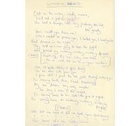 Kate Bush 'Wuthering Heights' Handwritten Lyrics - Preprint Collectible - 8.3" x 11.7" A4 Unframed