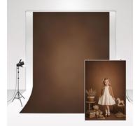 Kate Chocolate Brown Backdrop for Photography 3x6m/10x20ft Large Size Professional Phtoto Studio Backgrouns Retro Texture Background Magazine Advertising Photo Shooting Wedding Photo Booth Props