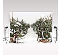 Kate Christmas Backdrop - 3x3m/10x10ft Farm Photo Studio Background for Christmas Party & Baby Photo Shooting