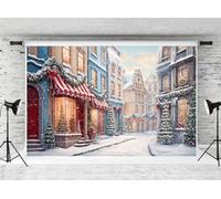 Kate Christmas Backdrop for Photography 10x10ft/3 * 3m Heavy Snow Christmas Tree Street Backdrops Winter Xmas Background for Newborn Kids Happy New Year Photo Studio Props