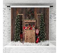 Kate Christmas Backdrops XMAS Backgrounds with Christmas Trees - Photo Studios & Booths - Microfiber for Family Decoration & Photography Props - 3x3m / 10x10ft