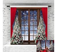 Kate Christmas Background Christmas Backdrop Snow Scene Christmas Tree for Christmas Party Decoration Photography Photo Studio Props 3x3m Microfiber for Photography
