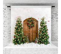 Kate Christmas Background Christmas Photo Background Christmas Tree Snow Barn Garland Photo Studio Props 3x3m Microfiber for Photography
