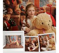 Kate Christmas Bear Photo Kit Themed Bundles for Kids Photography 2 Backdrops & 7 Kind of Set(Total of 9 Sets)