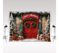 Kate Christmas Photography Backdrops 3x2.5m/10x8ft Santa's Workshop Winter Snowy Christmas Tree Backdrop Kids Birthday Family Portrait Photo Background
