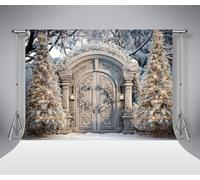 Kate Christmas Photography Backdrops 3x2m/10x6.5ft White Arches Winter Snowy Glittering Xmas Tree Kids Family Portrait Decoration Background Photo Studio