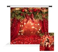 Kate Christmas Red Bokeh Backdrop for Photography Glitter Background Photo Studio Props 8x8ft