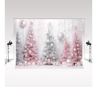 Kate Christmas Tree Decoration Backdrop 2.2x1.5m/7x5ft Pink Candy Photo Studio Princess Party Photo Booth Props Sweet Festive Photographic Decorations Shop Window Atmosphere Decorations