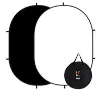 Kate Collapsible Backdrop Audition Backdrop for Headshot Photography,Video Conference,Live Streaming(5'x6.5',1.5x2m,Black/White)