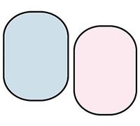 Kate Collapsible Backdrop Pop Up Backdrops Photo Folding Backdrop for Photoshoot, for Portrait Photography, for Video Stream, 5x6.5ft(Blue/Pink)