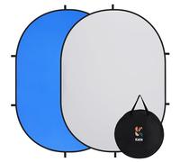 Kate Collapsible Backdrop Pop Up Background Double-Sided Blue and Grey Screen Foldable Backdrops for Photography, Gaming and Live Streaming(5'x6.5',1.5x2m,Blue/Grey)