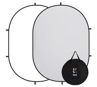 Kate Collapsible Backdrop Pop Up Background Double-Sided White and Grey Screen Foldable Backdrops for Photography, Gaming and Live Streaming(5'x6.5',1.5x2m,White/Grey)