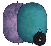 Kate Collapsible Backdrop Pop up Background Self Tape Backdrop Portable for Headshot,Portrait Photography,Video,5x6.5ft,(Blue/Purple)