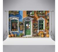 Kate Cute Ghost Photography Backdrops 7x5ft/2.2x1.5m Halloween Streets Pumpkin Photo Background Studio