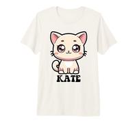Kate Cute Kitty Cat Design for Girls Name Kate Premium T-Shirt