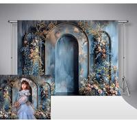 Kate Dreamy Blue Art Flowers Photography Backdrop Vintage Wall Portrait Background Baby Shower Party Wedding Decor Cake Smash Girl Kids Birthday Photo Props Studio 2.2x1.5m/7x5ft