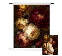 Kate Fine Art Floral Backdrop for Photography Painted Flowers Texture Headshot Background Photo Fabric Props 8x10ft