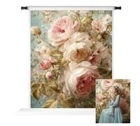 Kate Fine Art Floral Backdrop for Photography Vintage Hand Painted Pink Flowers Background Photo Props 8x10ft