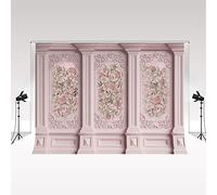 Kate Gorgeous Princess Pink Portrait Photography Backdrop 2.5 * 2.5m/8 * 8ft Spring Flower Wedding Decoration Studio Photography Background Video Backdrop Girl's Birthday Party Photo shooting