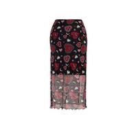 Kate Heart Mesh Skirt Blk