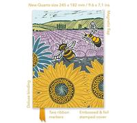 Kate Heiss: Sunflower Fields (Foiled Quarto Journal) (Flame Tree Quarto Notebook)