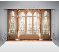 Kate Interior White Curtain Photography Backdrop 3x3m/10x10ft Arched Floor to Ceiling windows Modern Background Decorative Kids Portrait Photocall Background