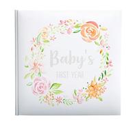 Kate & Milo Floral Baby's First Year Memory Book, Baby Milestones Photo Album, Trendy Baby Girl Gift