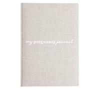 Kate & Milo Linen Pregnancy Journal, Milestone Tracker, Baby Keepsake Book, Gift for Expecting Moms, Sonogram Photo Insert, My Pregnancy Journal, Gender-Neutral Baby Gift, Beige