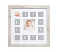 Kate & Milo My First Year Frame Newborn To First Birthday Photo Frame Baby Keepsake Nursery Frame Rustic Wood