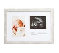 Kate & Milo Rustic Bracelet ID and Sonogram Frame, Rustic Pregnancy Keepsake Picture Frame, Gender-Neutral Nursery Décor