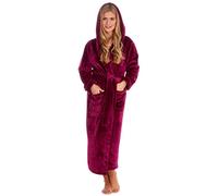 KATE MORGAN Ladies Soft, Comfy & Cosy Dressing Gown (20-22, Berry Shimmer)