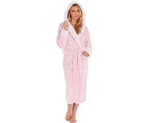 KATE MORGAN Ladies Soft & Cosy Hooded Dressing Gown | Ladies Dressing Gown Soft Plush Bath Robe for Women Housecoat Loungewear Bathrobe Gifts for Her