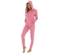 KATE MORGAN Womens Pyjamas Hooded Pyjamas for Women Sets Pjs S-XL | Jersey Hoodie and Joggers Set Soft Hooded Twosie Pyjama Set for Ladies Gifts for Her (Small, Pink)