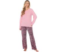 KATE MORGAN Womens Pyjamas Warm Fleece PJ for Women Sets Pjs S-XL | Soft Twosie Pyjama Set for Ladies Gifts for Her L Peach Wild