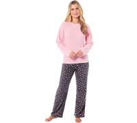 KATE MORGAN Womens Pyjamas Warm Fleece Pyjamas for Women Sets Pjs S-XL | Soft Twosie Pyjama Set for Ladies Gifts for Her Panther p L