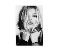 Kate Moss Poster Vintage Classic Black And White Cover Music Posters for Room Aesthetic Canvas Wall Art Bedroom Decor16x24inch(40x60cm)
