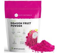 Kate Naturals Dragon Fruit Powder for Baking & Drinks (4oz). Vegan, Gluten Free Dried Pink Pitaya Powder for Dragonfruit Syrup, Smoothies & Food Coloring