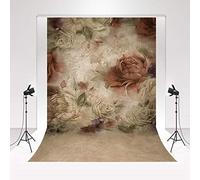 Kate Photo Studio Backdrop light brown 3x3m/10x10f Vintage Flower Photography Background Magazine Portrait Photography Accessories Wedding Photo Booth Baptism Take a Photograph Decoration props