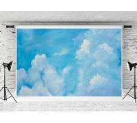 Kate Photo Studio Backdrop Portrait Props 10x10ft/3 * 3m Blue sky and white clouds Kids Birthday Party Decorations Baby Shower Photography Background Banner for Cake Table Supplies