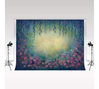 Kate Photo studio Backdrop Rococo Flower 3x3m/10x10ft Blue-violet Fairy Photographic Background Wedding Photo Booth Valentine's Day Magazine Advertising Shooting Backdrop Soft & Warm Baby Backdrop