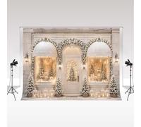 Kate Photography Backdrop 10x10ft White Arched Windows Winter Trees Photo