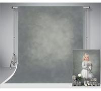 Kate Photography Backdrop 5x7ft/1.5x2.2m Grey Photo Backdrop Abstract Textured Backgrounds Microfiber Grey Portrait Backdrops for Photography Props