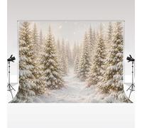 Kate Photography Backdrop 6.5x6.5ft Winter Snowy Forest Pine Trees Photo