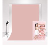Kate Photography Studio Backdrop Gray Pink 1.5x2.2m/5x7ft Tender Pink Wedding Background Photography Solid color Basic Photo Booth Soft Fabric Backdrop for Newborn Baby Portrait photography