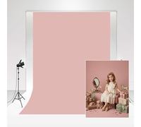Kate Photography Studio Backdrop Gray Pink 3x3m/10x10ft Tender Pink Wedding Background Photography Solid color Basic Photo Booth Soft Fabric Backdrop for Newborn Baby Portrait photography