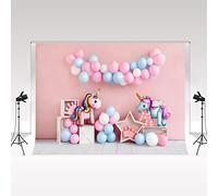 Kate Pink Cute Unicorn Kids Birthday Party Decoration 3x2m Baby Shower Decoration Props Parent-Child Photo Backdrop for Photography Video Live Background Photo Booth