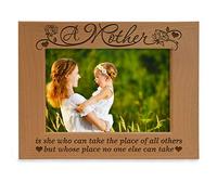KATE POSH - A Mother is she who can take The Place of All Others, but Whose Place no one Else can take - Engraved Solid Wood Picture Frame (4" x 6" Horizontal)