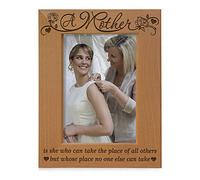 KATE POSH - A Mother is she who can take The Place of All Others, but Whose Place no one Else can take - Engraved Solid Wood Picture Frame (4" x 6" Vertical)